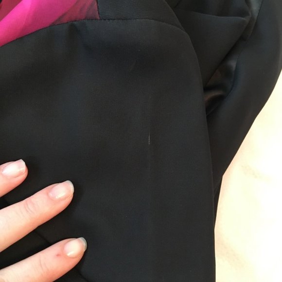 Ted Baker Black Sianne Stencilled Stems Midi Cocktail Dress size 1 nwt *FLAWED* - Picture 14 of 16